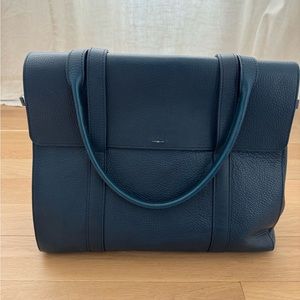 Shinola Detroit Women’s Luxe Grain Soft Satchel Ocean Handbag